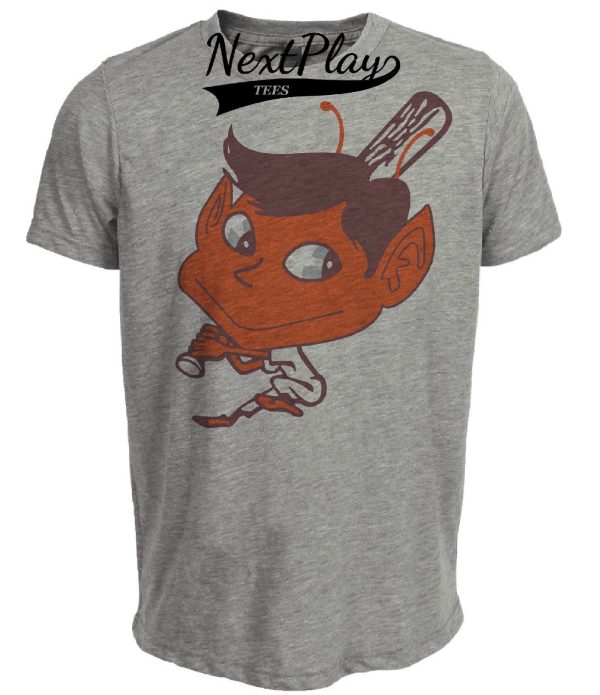 St. Louis Browns Retro Mascot Baseball 1952 Artwork Heather Gray Sublimated T-Shirt