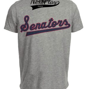 Washington Senators Retro Baseball 1959 Artwork Heather Gray Sublimated T-Shirt