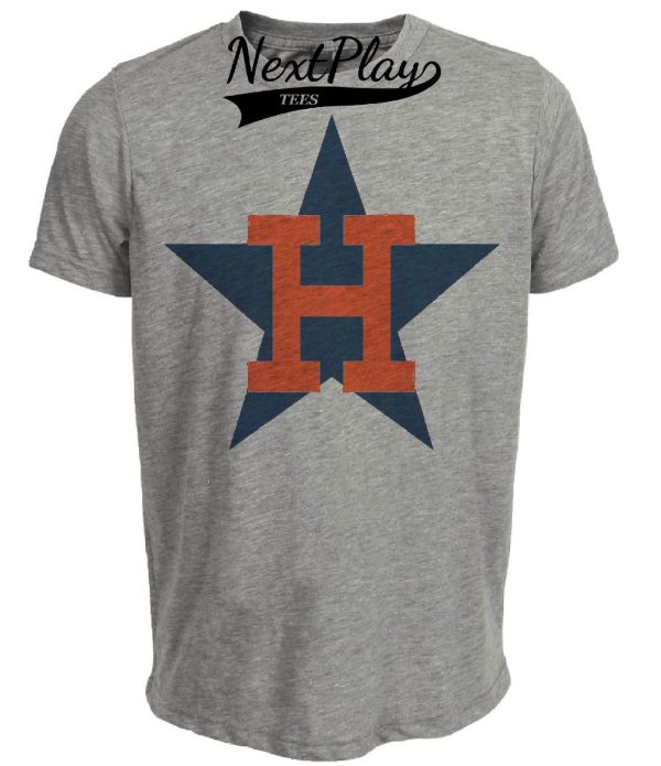 Houston Astros Retro Baseball 1971 Artwork Heather Gray Sublimated T-Shirt