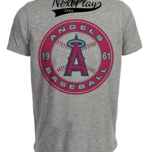 Los Angeles Angels Retro Baseball 1961 Artwork Heather Gray Sublimated T-Shirt
