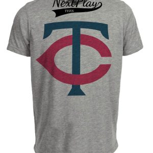Minnesota Twins Retro Baseball 1961 Artwork Heather Gray Sublimated T-Shirt