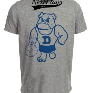 Drake Bulldogs Retro Basketball Mascot 1974 Artwork Heather Gray Sublimated T-Shirt
