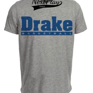 Drake Bulldogs Vintage Basketball 1974 Artwork Heather Gray Sublimated T-Shirt