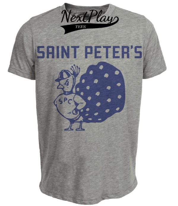 Saint Peter’s Peacocks Retro 1982 Artwork Heather Gray Sublimated T-Shirt