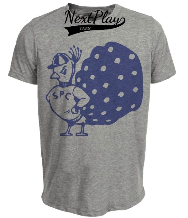 Saint Peter’s Peacocks Retro Mascot 1982 Artwork Heather Gray Sublimated T-Shirt