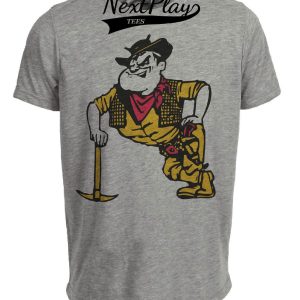 Long Beach State 49ers Retro Mascot 1984 Artwork Heather Gray Sublimated T-Shirt
