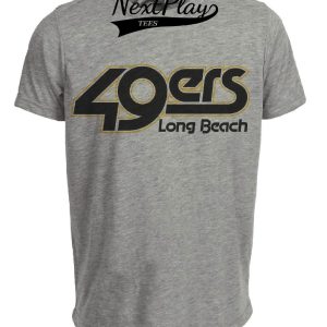 Long Beach State 49ers Retro 1984 Artwork Heather Gray Sublimated T-Shirt
