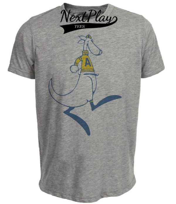 Akron Zips Retro Mascot 1965 Artwork Heather Gray Sublimated T-Shirt