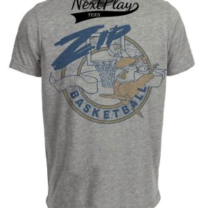 Akron Zips Retro Basketball 1985 Artwork Heather Gray Sublimated T-Shirt - New To Store