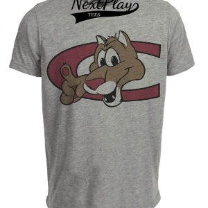 Charleston Cougars Retro Mascot 1997 Artwork Heather Gray Sublimated T-Shirt