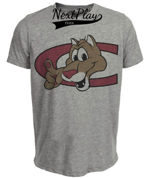 Charleston Cougars Retro Mascot 1997 Artwork Heather Gray Sublimated T-Shirt