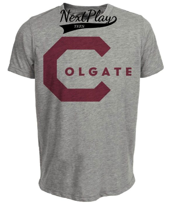 Colgate Raiders Retro 1950 Artwork Heather Gray Sublimated T-Shirt