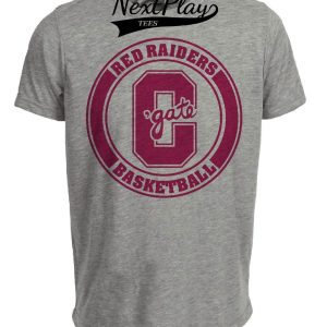 Colgate Red Raiders Retro Basketball 1991 Artwork Heather Gray Sublimated T-Shirt
