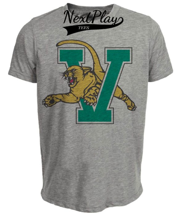 Vermont Catamounts Retro 1996 Artwork Heather Gray Sublimated T-Shirt