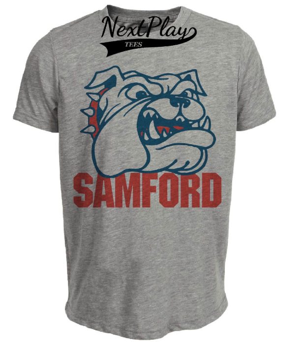 Samford Bulldogs Retro 1989 Artwork Heather Gray Sublimated T-Shirt