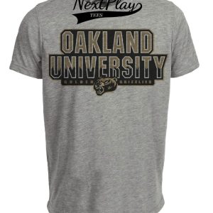 Oakland Golden Grizzlies Retro 1998 Artwork Heather Gray Sublimated T-Shirt