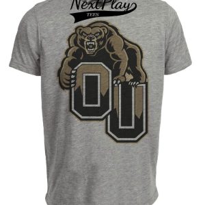 Oakland Golden Grizzlies Mascot Retro 1998 Artwork Heather Gray Sublimated T-Shirt