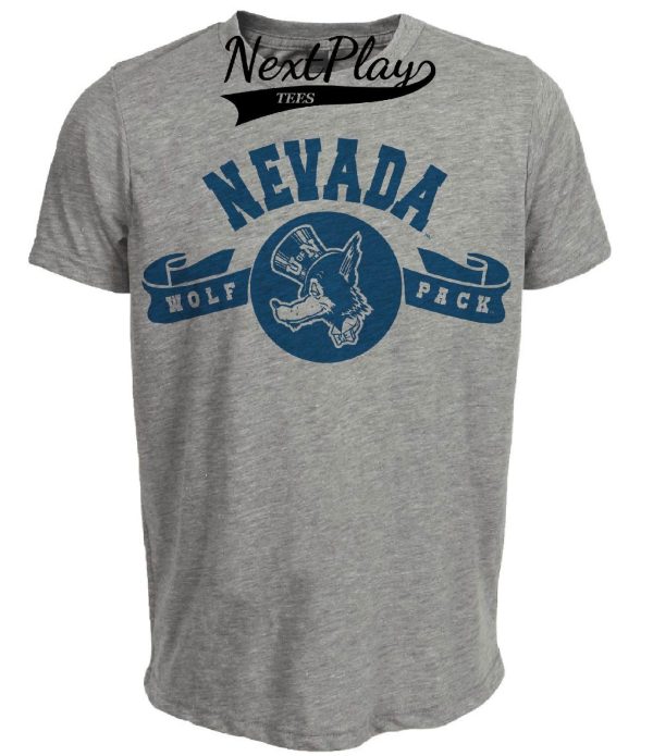 Nevada Wolf Pack Retro 1969 Artwork Heather Gray Sublimated T-Shirt