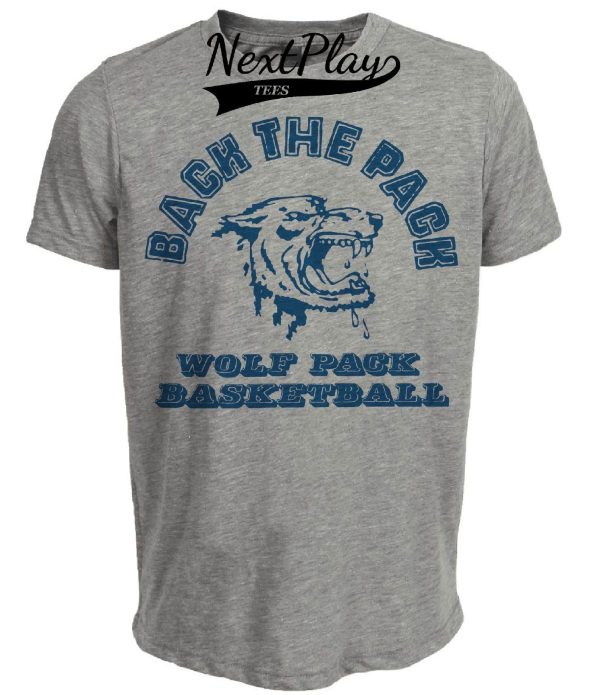 Nevada Wolf Pack Retro Basketball 1971 Artwork Heather Gray Sublimated T-Shirt