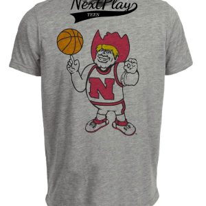 Nebraska Cornhuskers Retro Basketball 1978 Artwork Heather Gray Sublimated T-Shirt