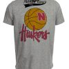 Nebraska Cornhuskers Retro Basketball 1983 Artwork Heather Gray Sublimated T-Shirt