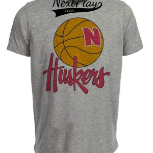 Nebraska Cornhuskers Retro Basketball 1983 Artwork Heather Gray Sublimated T-Shirt