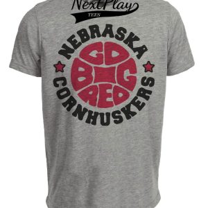 Nebraska Cornhuskers Retro 1974 Artwork Heather Gray Sublimated T-Shirt