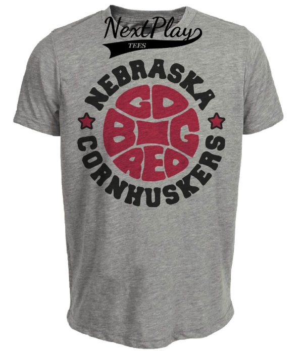 Nebraska Cornhuskers Retro 1974 Artwork Heather Gray Sublimated T-Shirt