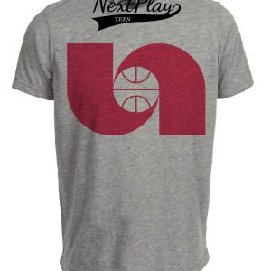 Nebraska Cornhuskers Retro Basketball 1980 Artwork Heather Gray Sublimated T-Shirt