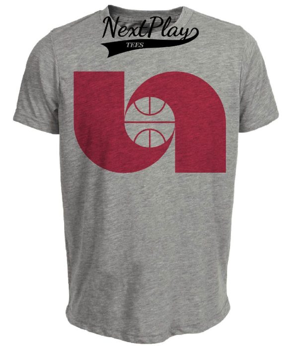 Nebraska Cornhuskers Retro Basketball 1980 Artwork Heather Gray Sublimated T-Shirt