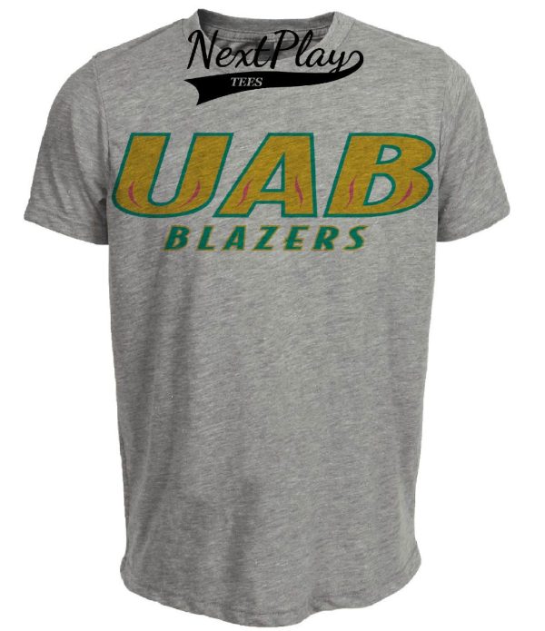 UAB Blazers Retro 1986 Artwork Heather Gray Sublimated T-Shirt