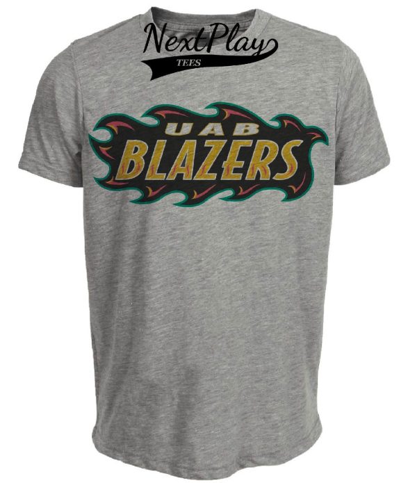 UAB Blazers Retro 1989 Artwork Heather Gray Sublimated T-Shirt
