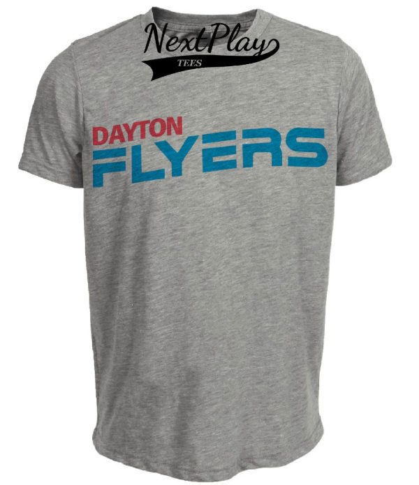 Dayton Flyers Retro Mascot 1984 Artwork Heather Gray Sublimated T-Shirt