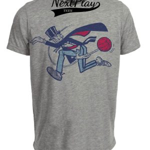 Duquesne Dukes Retro Basketball 1975 Artwork Heather Gray Sublimated T-Shirt