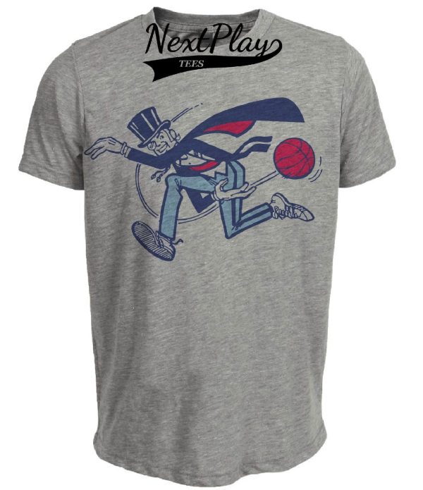 Duquesne Dukes Retro Basketball 1975 Artwork Heather Gray Sublimated T-Shirt