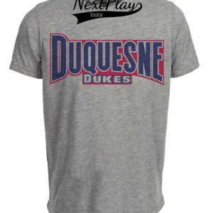 Duquesne Dukes Retro 1990 Artwork Heather Gray Sublimated T-Shirt