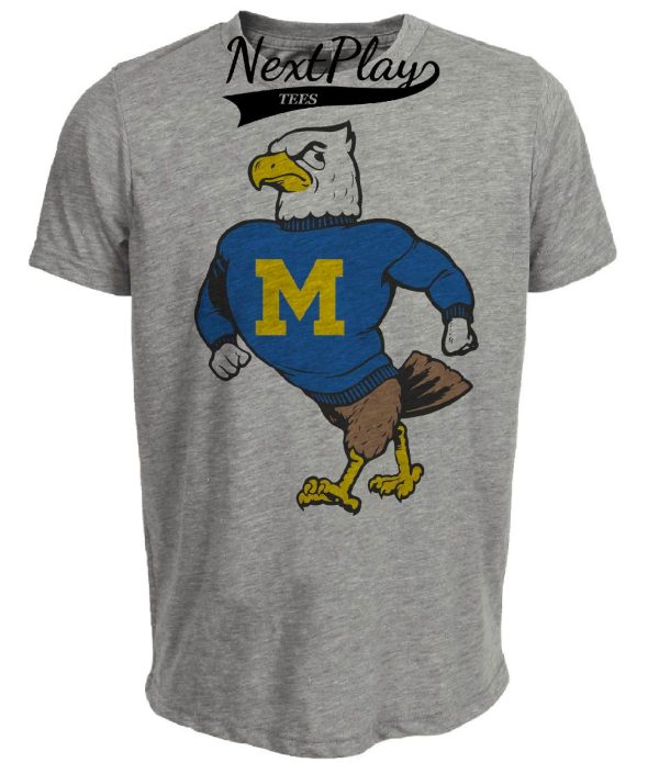 Morehead State Eagles Mascot Retro 1965 Artwork Heather Gray Sublimated T-Shirt