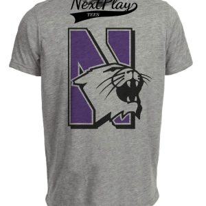 Northwestern Wildcats Retro 1981 Artwork Heather Gray Sublimated T-Shirt