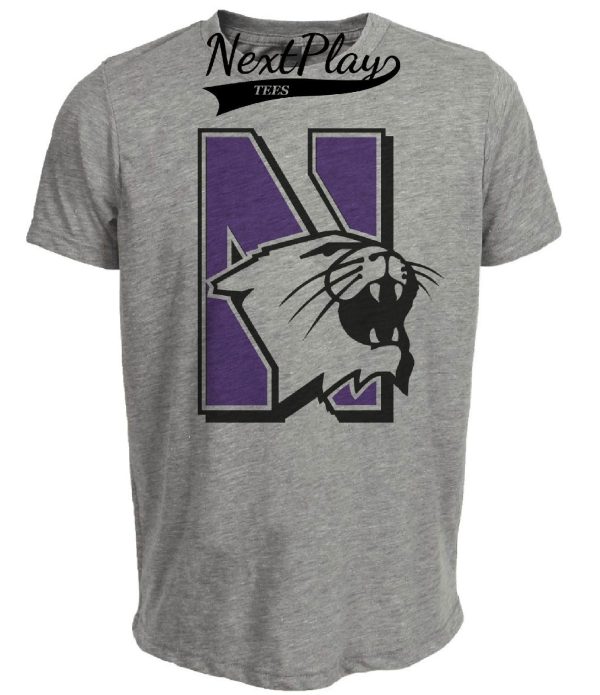 Northwestern Wildcats Retro 1981 Artwork Heather Gray Sublimated T-Shirt
