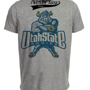 Utah State Aggies Retro 1994 Artwork Heather Gray Sublimated T-Shirt