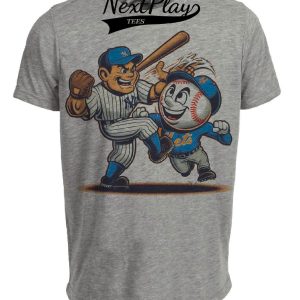 New York Yankees vs. New York Mets Rivalry Baseball 1998 Artwork Heather Gray Sublimated T-Shirt