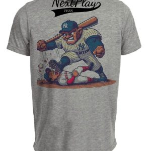 New York Yankees vs. Boston Red Sox Retro Rivalry Baseball 1998 Artwork Heather Gray Sublimated T-Shirt