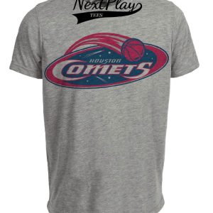 Houston Comets Retro Basketball 1997 Artwork Heather Gray Sublimated T-Shirt