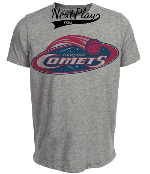 Houston Comets Retro Basketball 1997 Artwork Heather Gray Sublimated T-Shirt