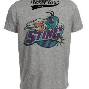 Charlotte Sting Retro Basketball 1997 Artwork Heather Gray Sublimated T-Shirt