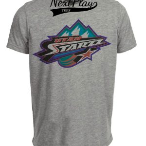 Utah Starzz Retro Basketball 1997 Artwork Heather Gray Sublimated T-Shirt