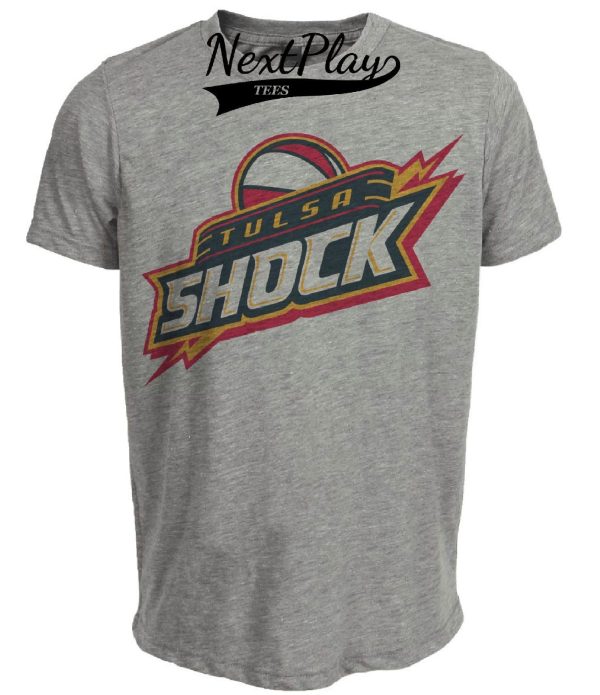 Tulsa Shock Vintage Basketball Artwork Heather Gray Sublimated T-Shirt