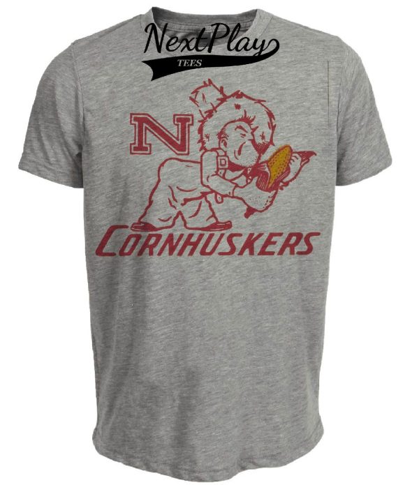 Nebraska Cornhuskers Retro 1951 Artwork Heather Gray Sublimated T-Shirt