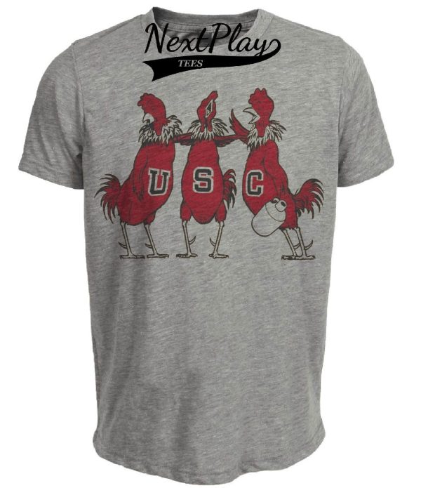 South Carolina Gamecocks Retro 1951 Artwork Heather Gray Sublimated T-Shirt