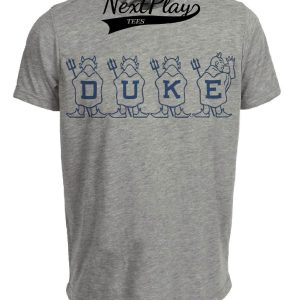 Duke Blue Devils Retro 1951 Artwork Heather Gray Sublimated T-Shirt